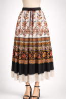 Jupe midi à imprimé floral, taille one size