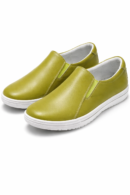 Souliers slip-on vert, grandeur 40.
