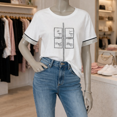 Chandail avec brillants dans les manches, taille XL