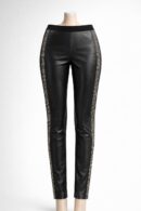 Pantalon en cuir avec brillant