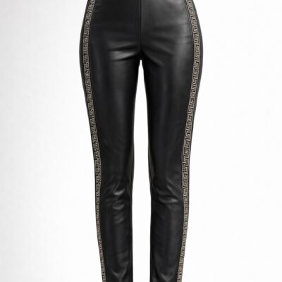 Pantalon en cuir avec brillant