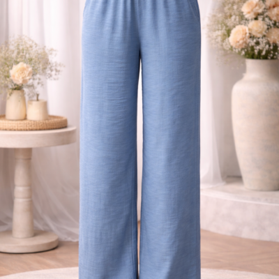 Pantalon large bleu confortable. Taille m,l, 2x