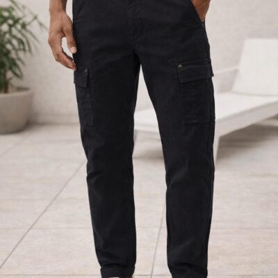 Pantalon cargo homme noir taille 36