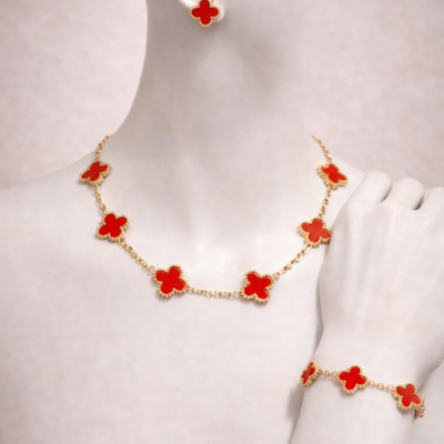 Ensemble de bijoux élégant doré