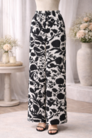 Chandail sans manches imprimé noir et blanc avec le pantalon jambes larges. Taille S,m,xL, 2x