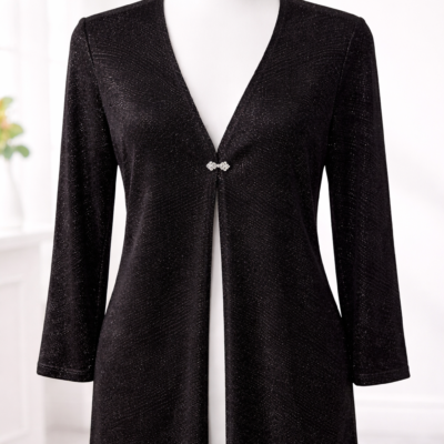 Veste noire élégante scintillante taille M , xl